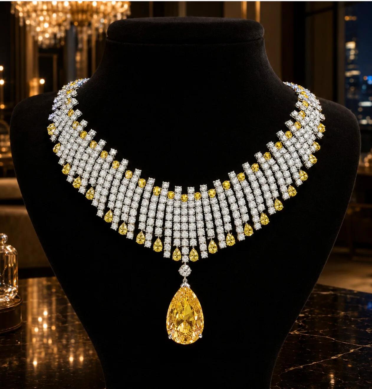 The Canary Fringe Necklace
