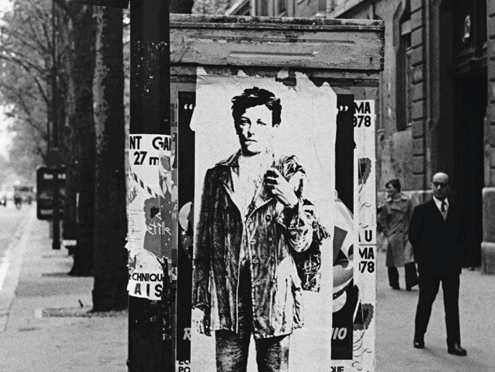Rimbaud en jean, par Ernest Pignon Ernest