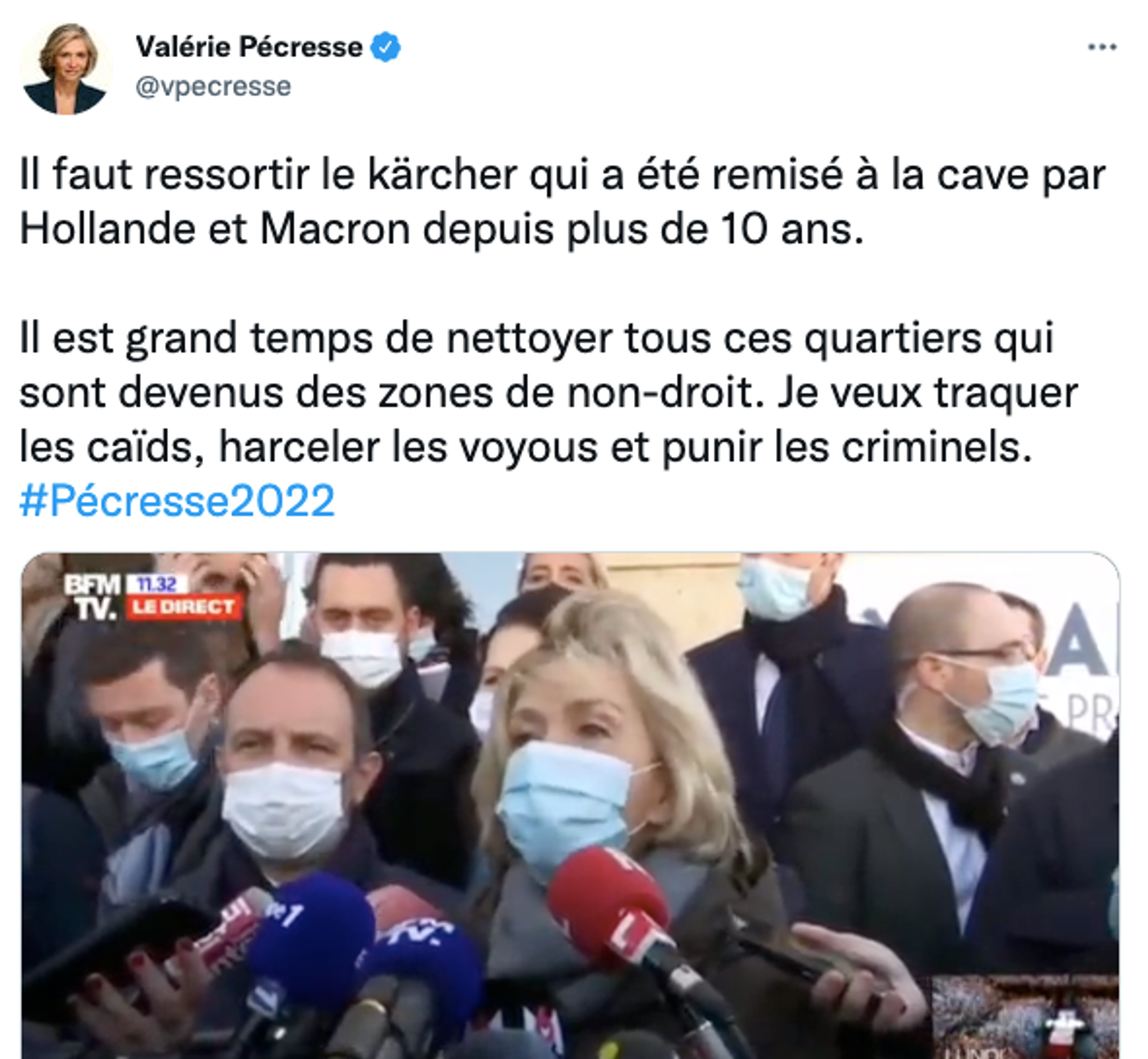 Tweet de Valérie Pécresse