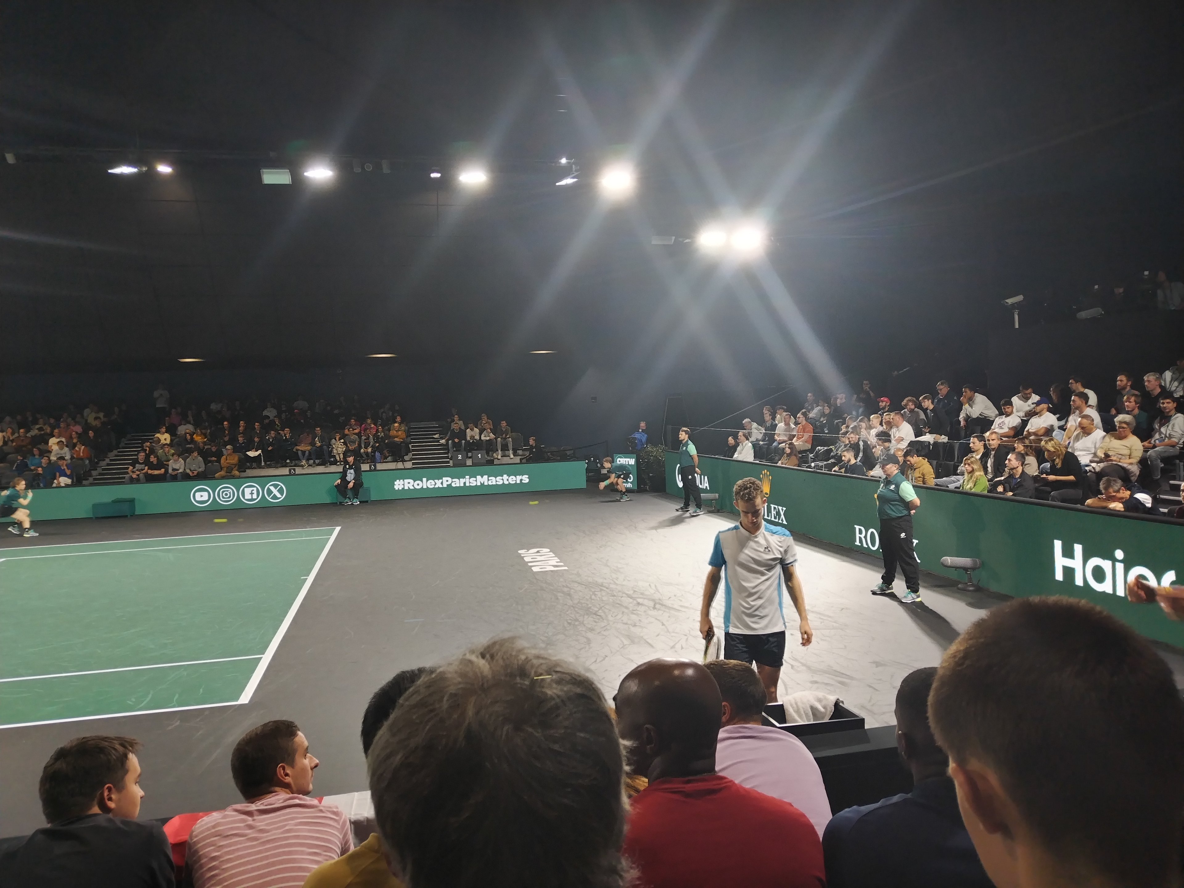 Luca Van Assche en difficulté sur le court n°1