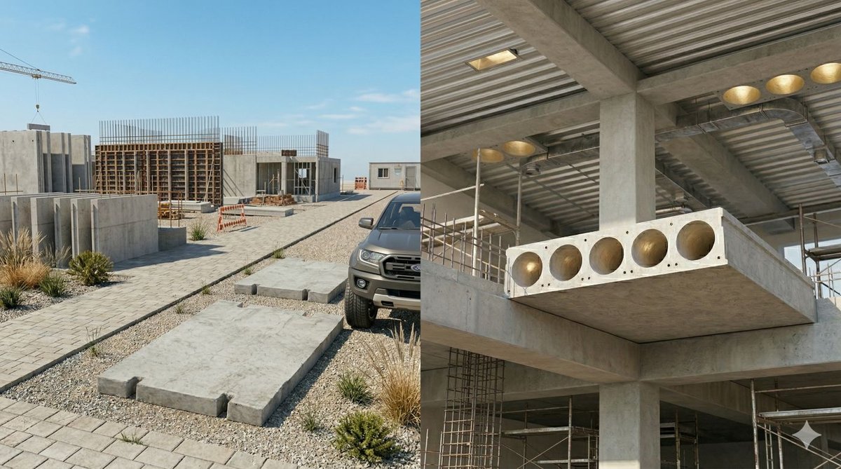 Betónové panely na dom: strop, príjazdová cesta aj spevnená plocha