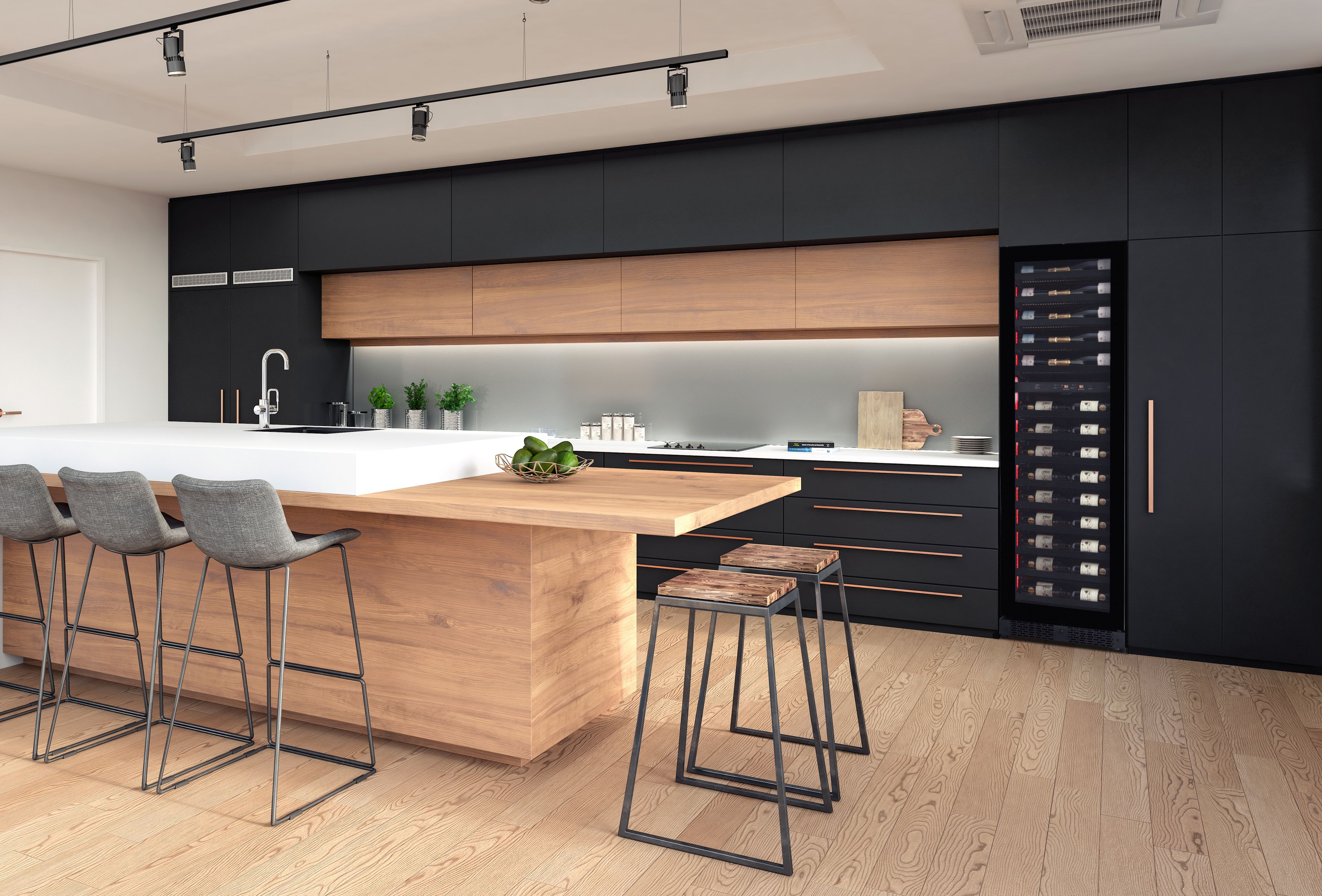 Indbygget vinkøleskab – Elegant og funktionel vinopbevaring ...