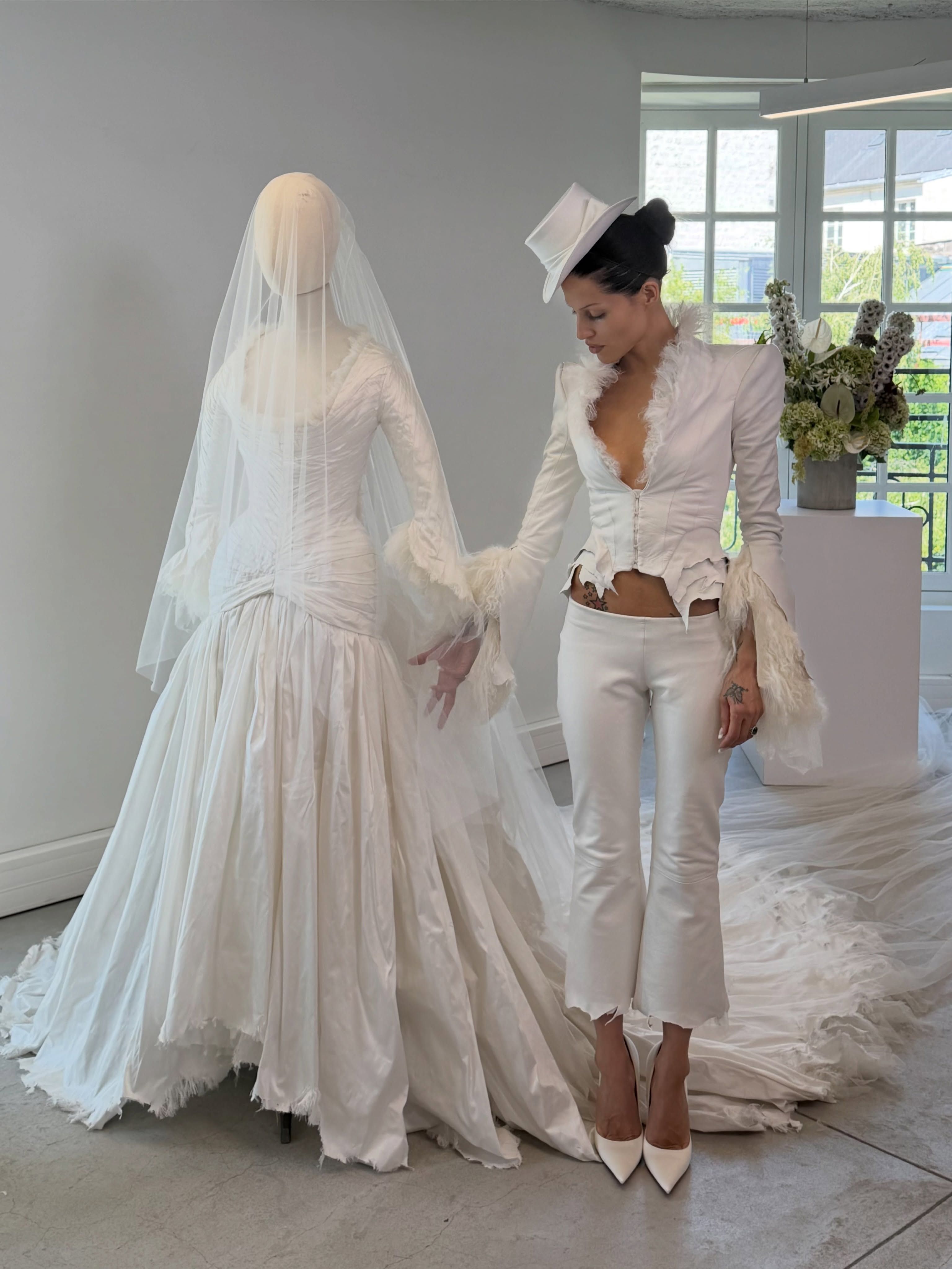 Gabbriette continued the brand's rise beyond the red carpet by choosing Matières Fécales for her wedding celebrations, highlighting the label's growing influence on fashion's newest generation of style icons.