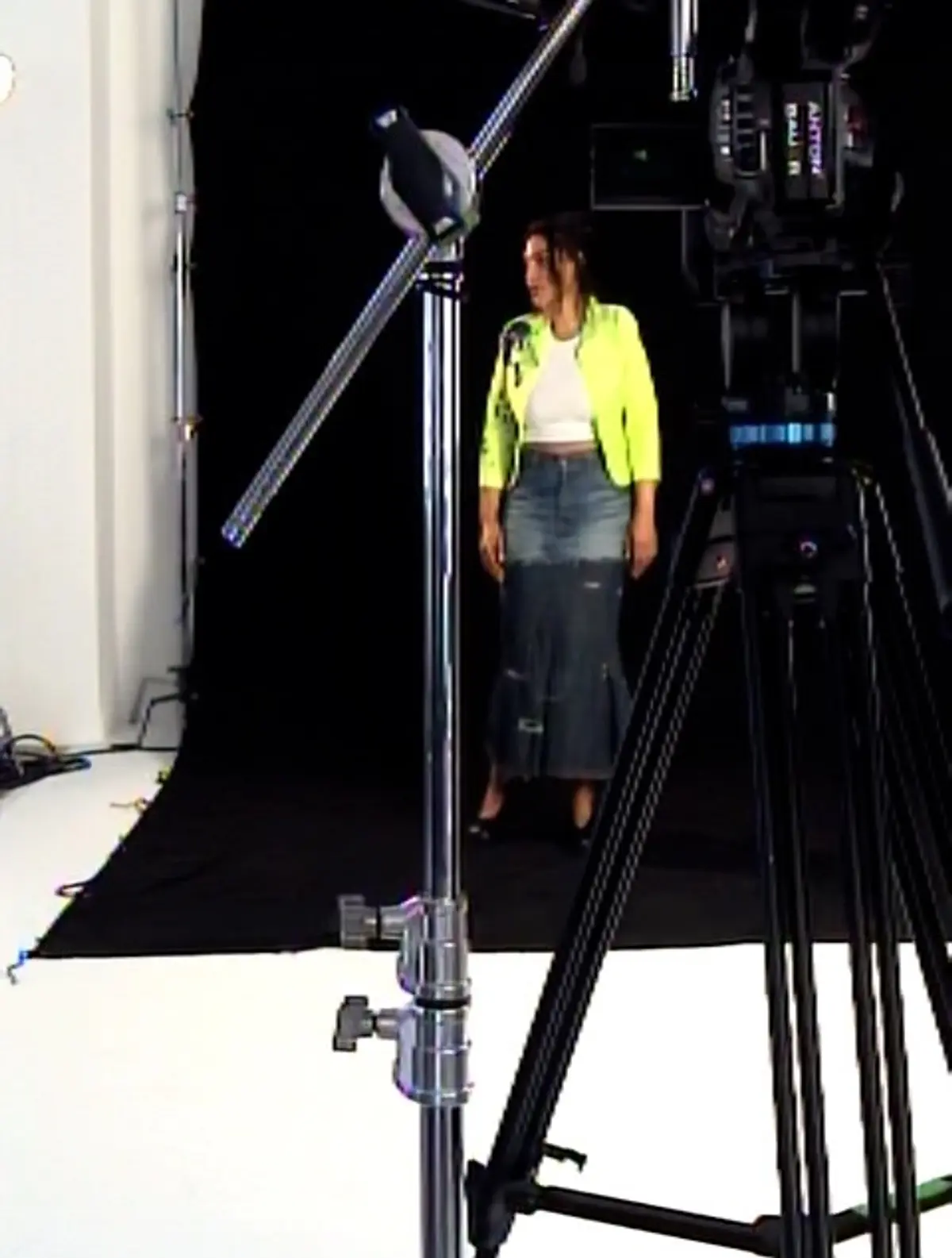 Paloma Elsesser in a Chloé Spring/Summer 2001 neon jacket for The Cut