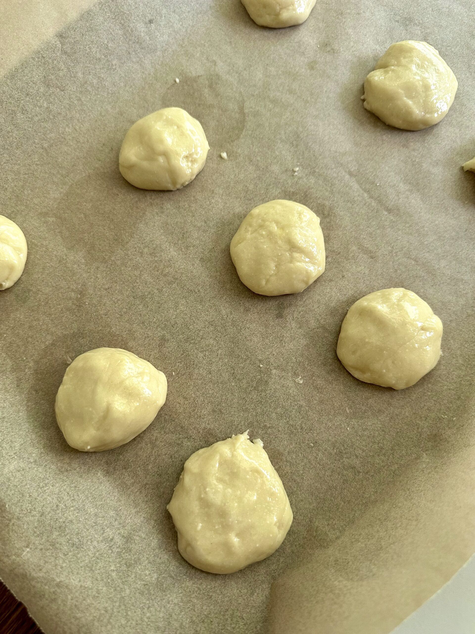 Cake mix cookies baking until the edges are set