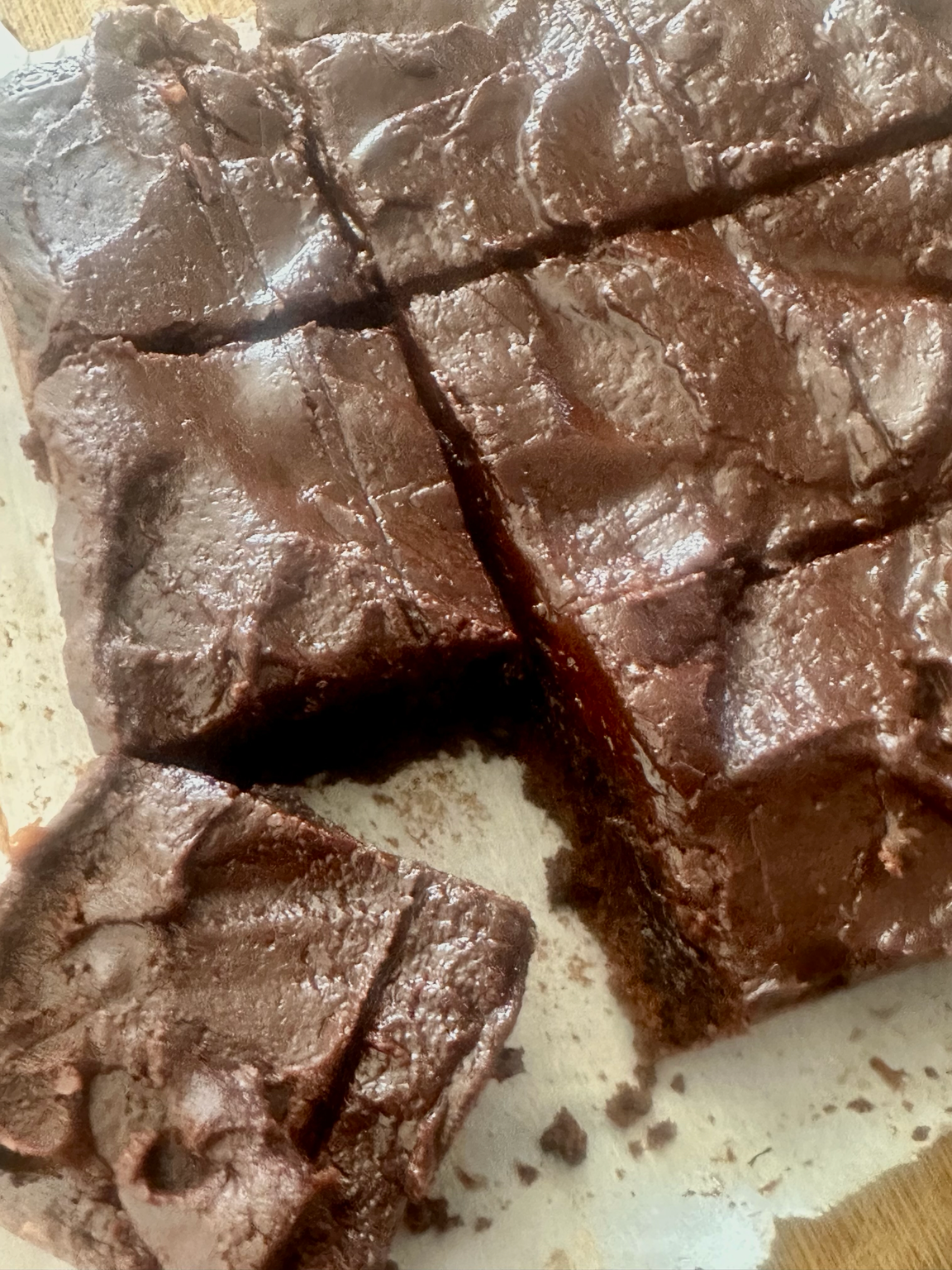 Rich Guinness brownies with a glossy chocolate fudge icing
