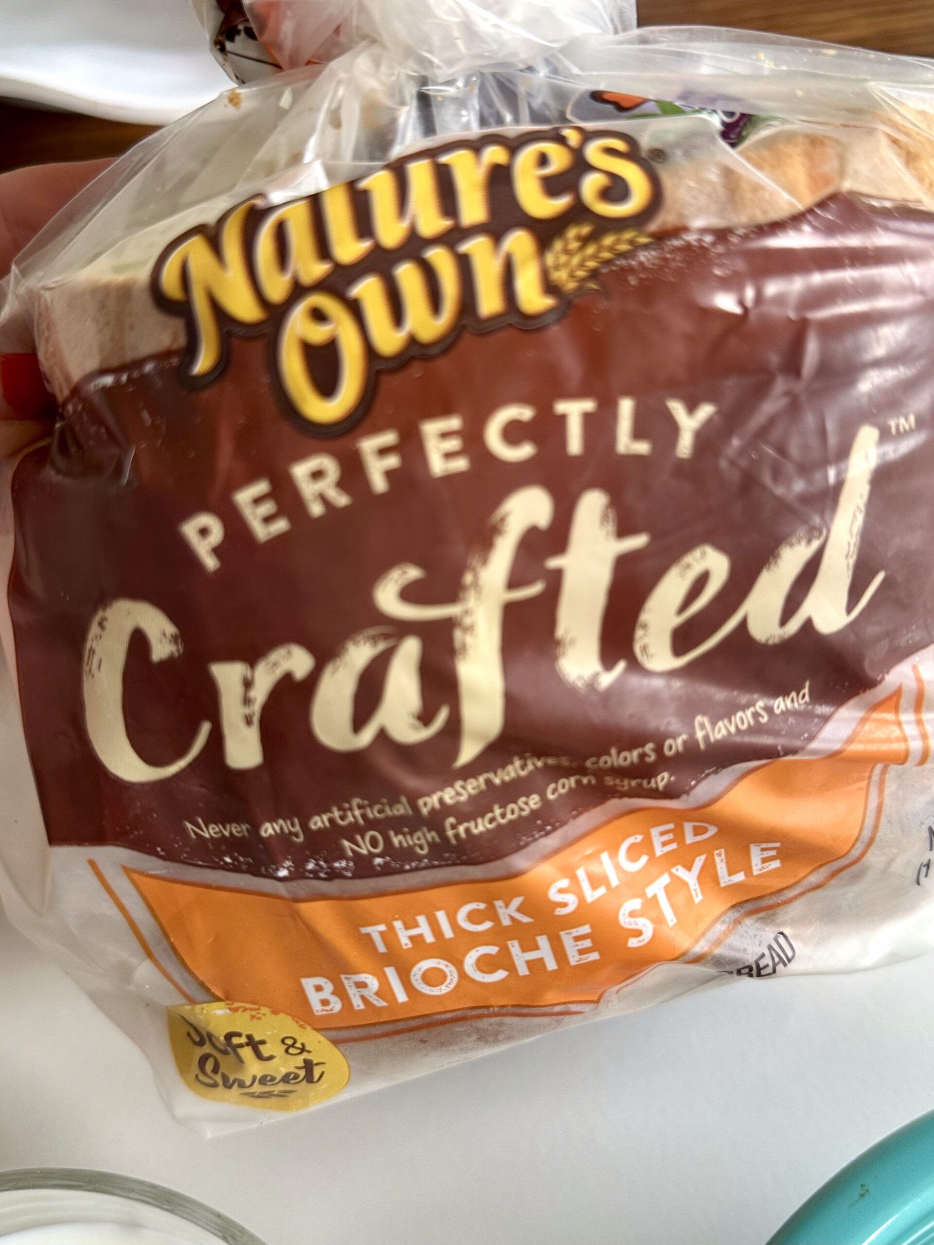 Thick slices of brioche ready for French toast