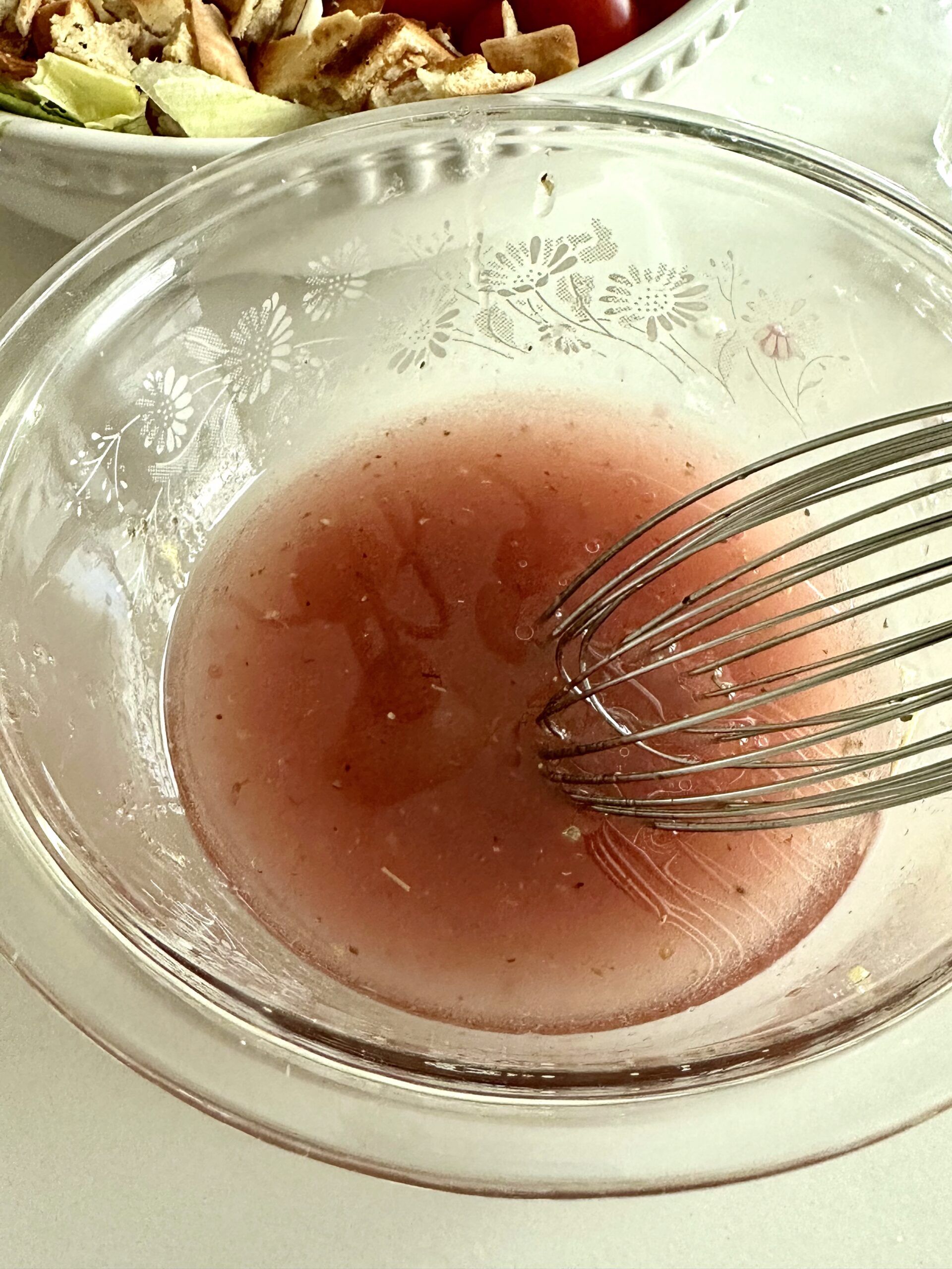 Tangy red wine vinaigrette for Green Jacket Salad