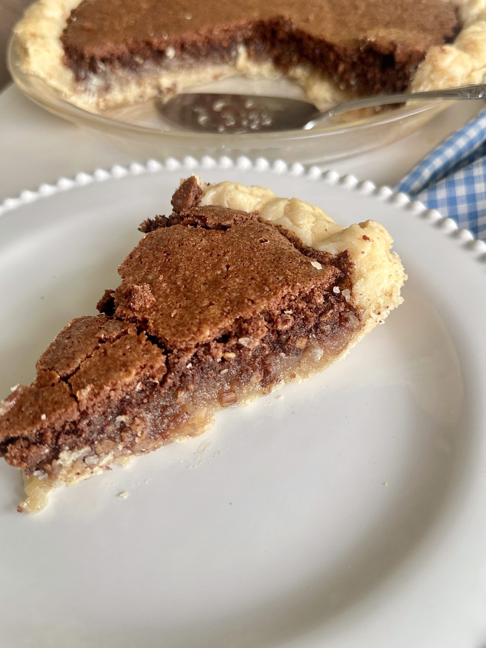 Ingredients for old fashioned chocolate fudge pie