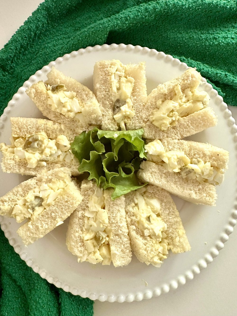 Creamy Southern egg salad prepared for sandwiches