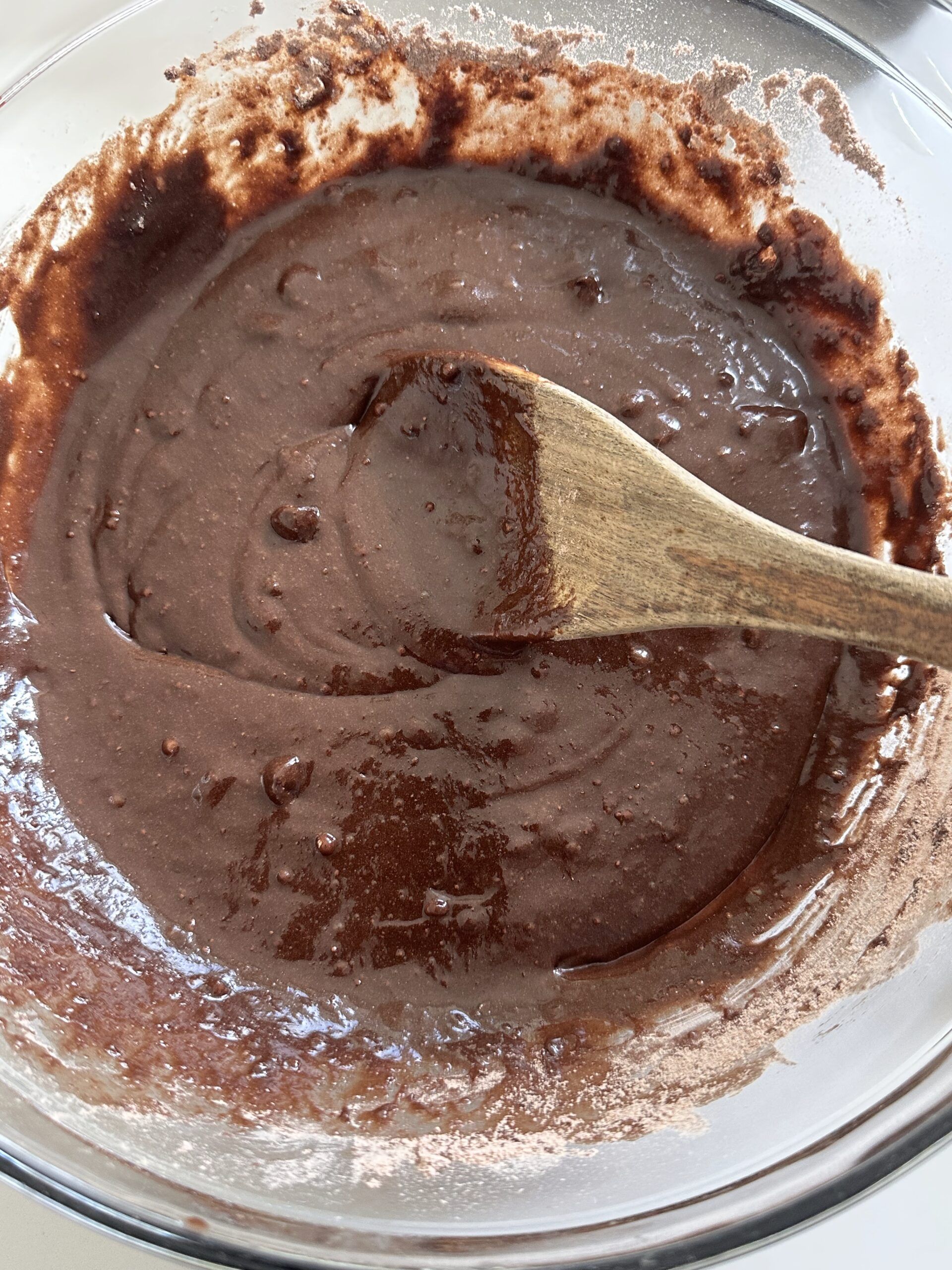 Thick chocolate Guinness brownie batter