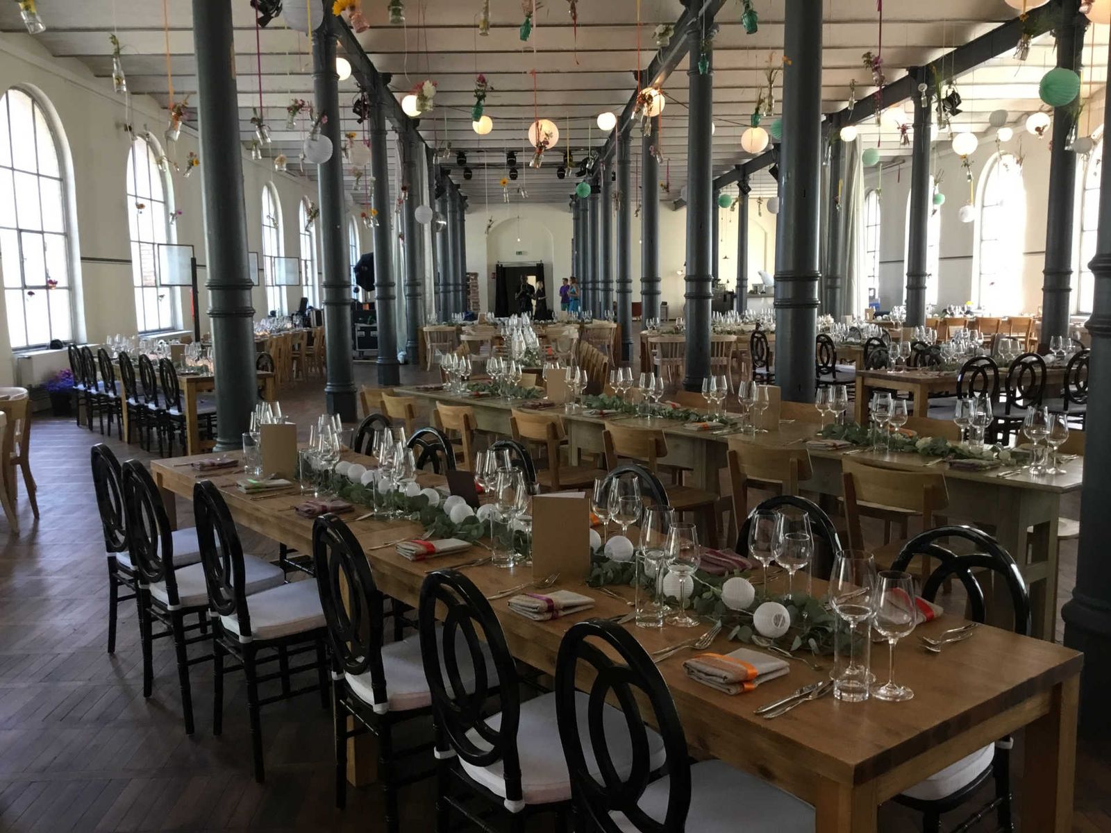Dinnerevent Saal Magazin in der Heeresbaeckerei