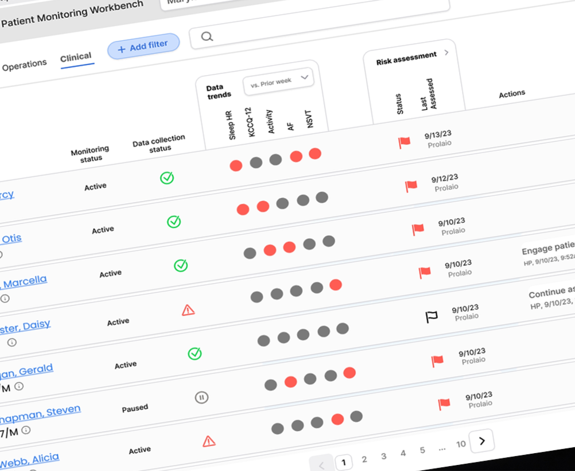 Prolaio app screen