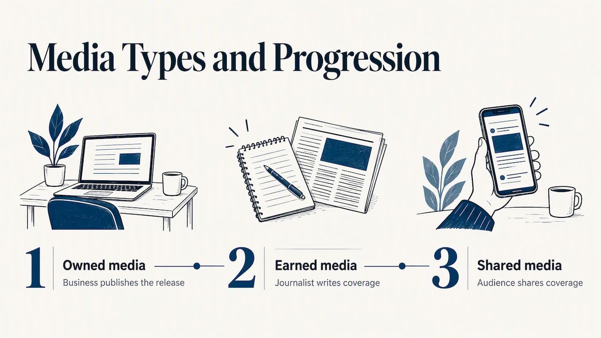 Owned, earned, and shared media relationships