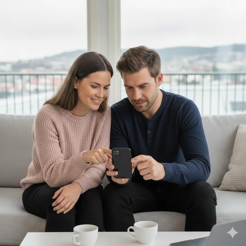 Par planlegger boligkjøp med 10 prosent egenkapital.