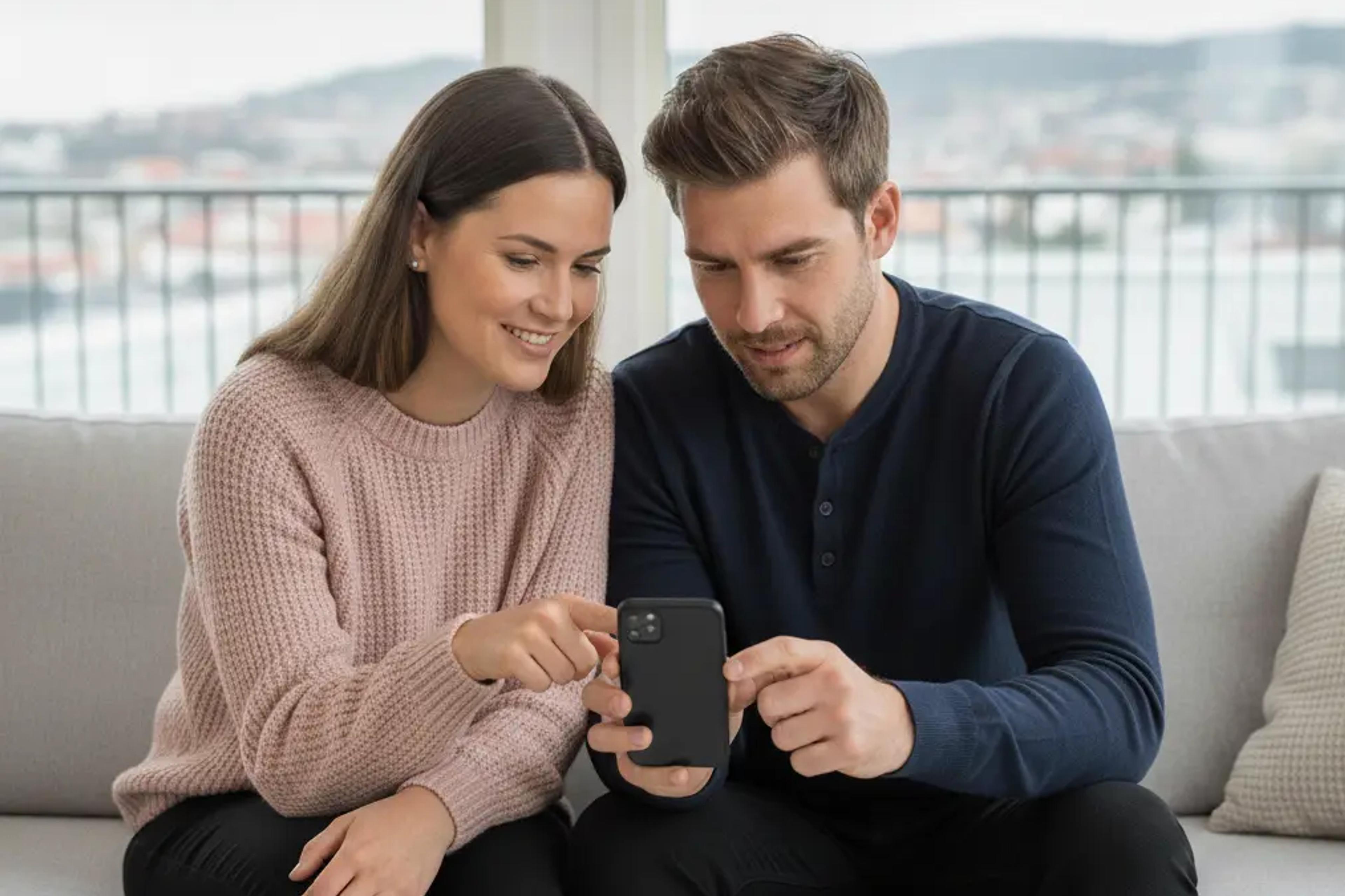 Par planlegger boligkjøp med 10 prosent egenkapital.