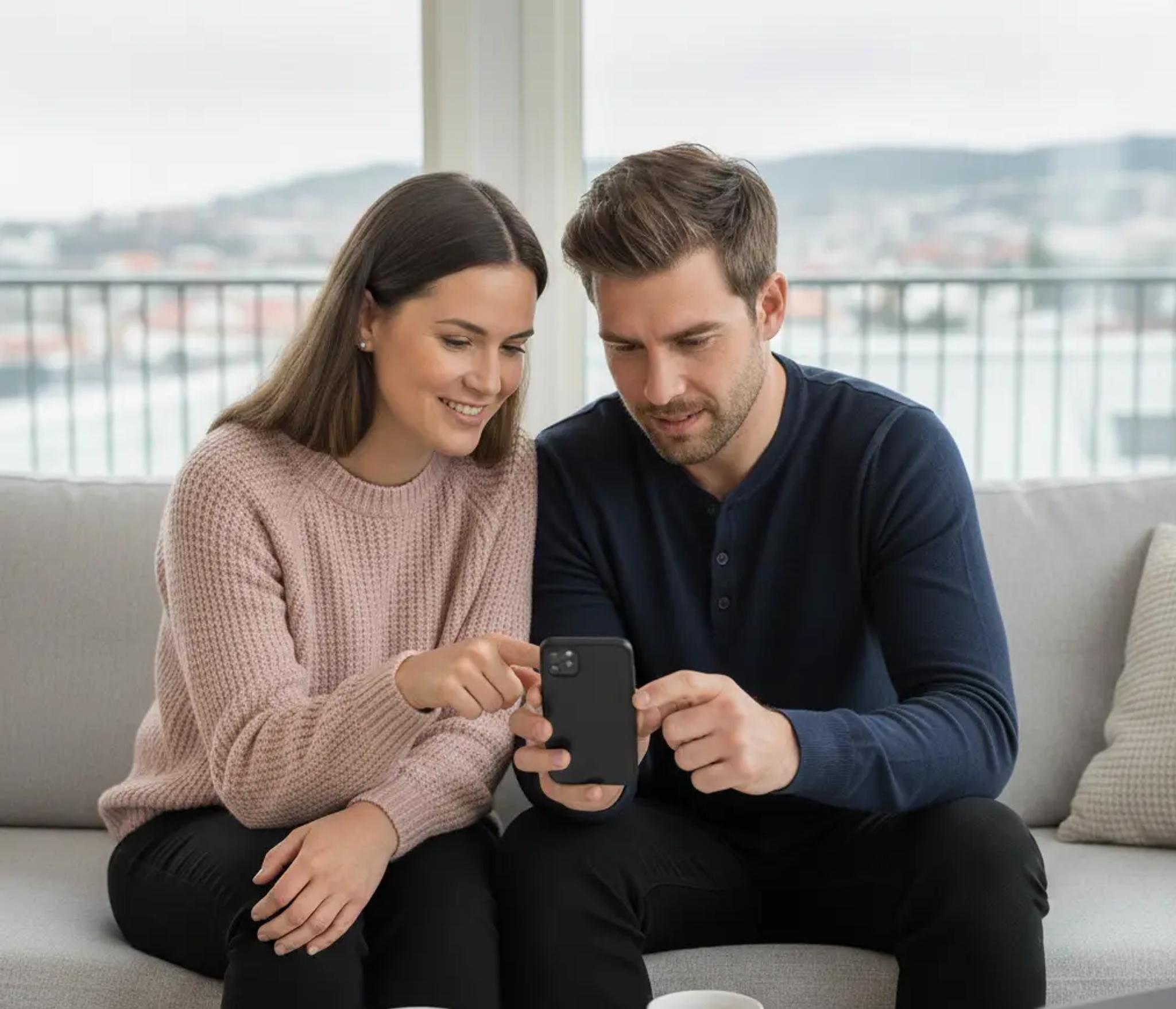 Par planlegger boligkjøp med 10 prosent egenkapital.