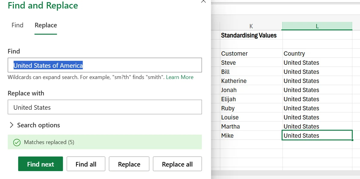 Data Cleaning in Excel