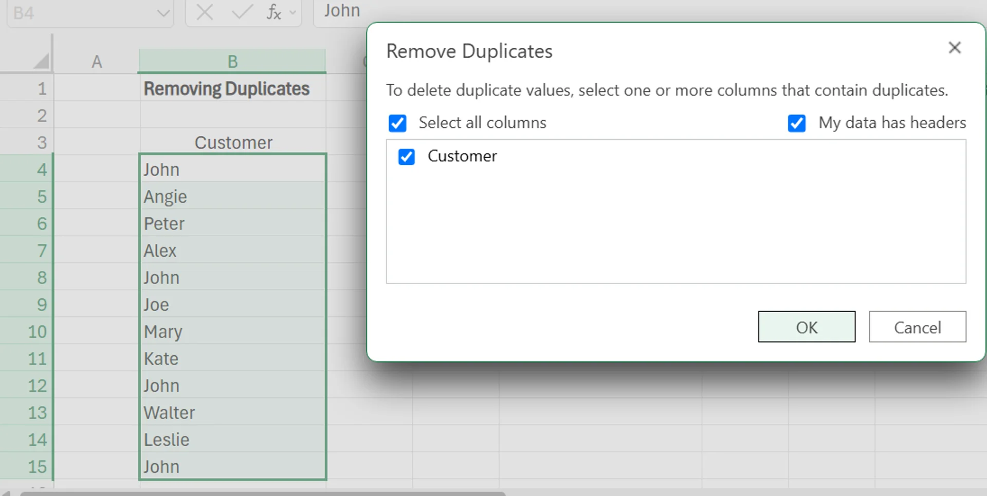 Data Cleaning in Excel