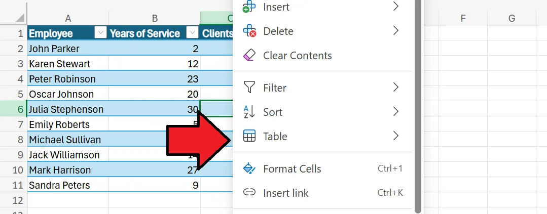 How to Remove Table Format in Excel