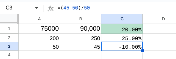 How to Calculate % Change in Excel