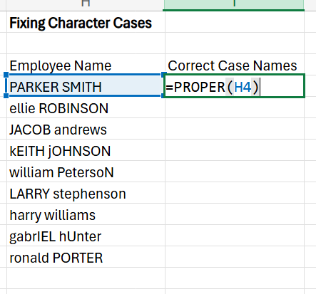 Data Cleaning in Excel