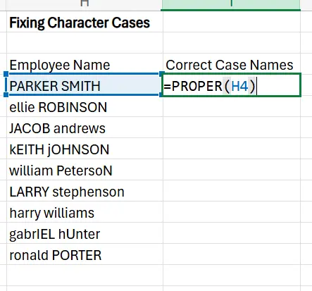 Data Cleaning in Excel