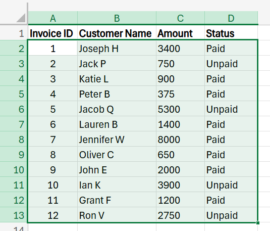 Conditional Formatting Excel