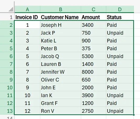 Conditional Formatting Excel