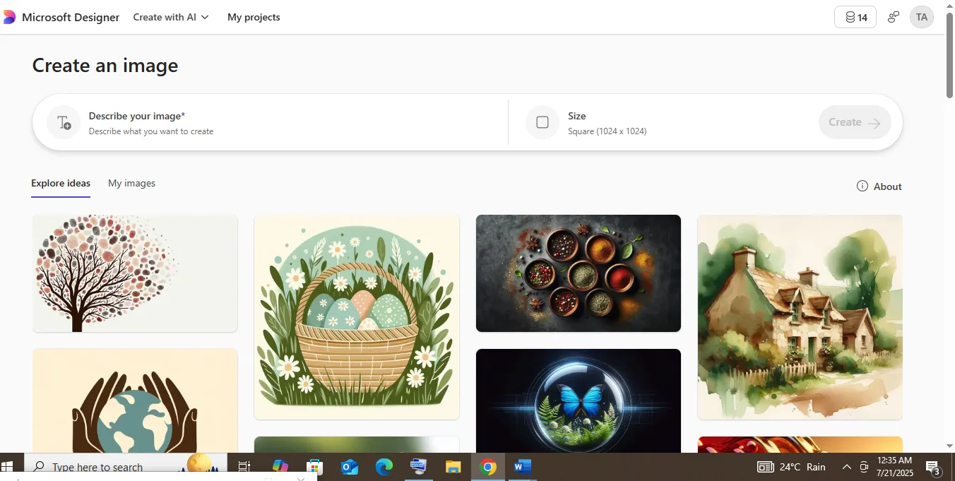 Generate Images with Copilot Visual Creator