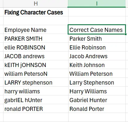 Data Cleaning in Excel
