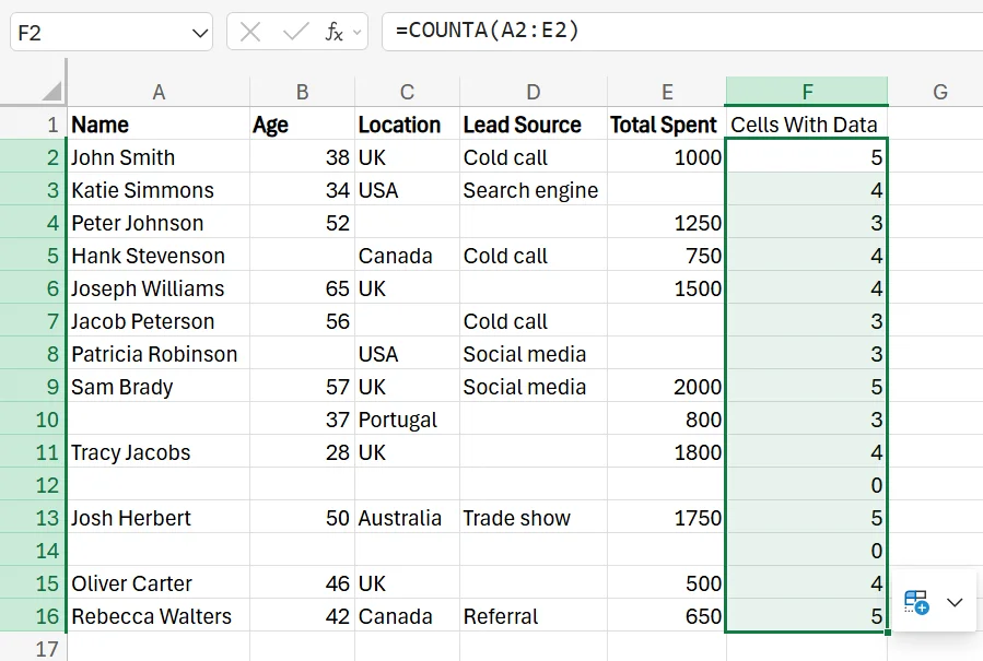 Excel Eliminate Empty Rows