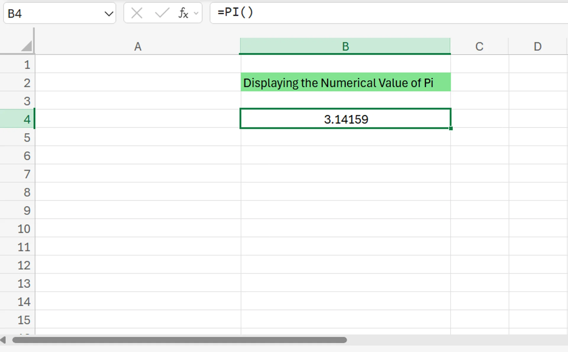 How to Use Pi in Excel