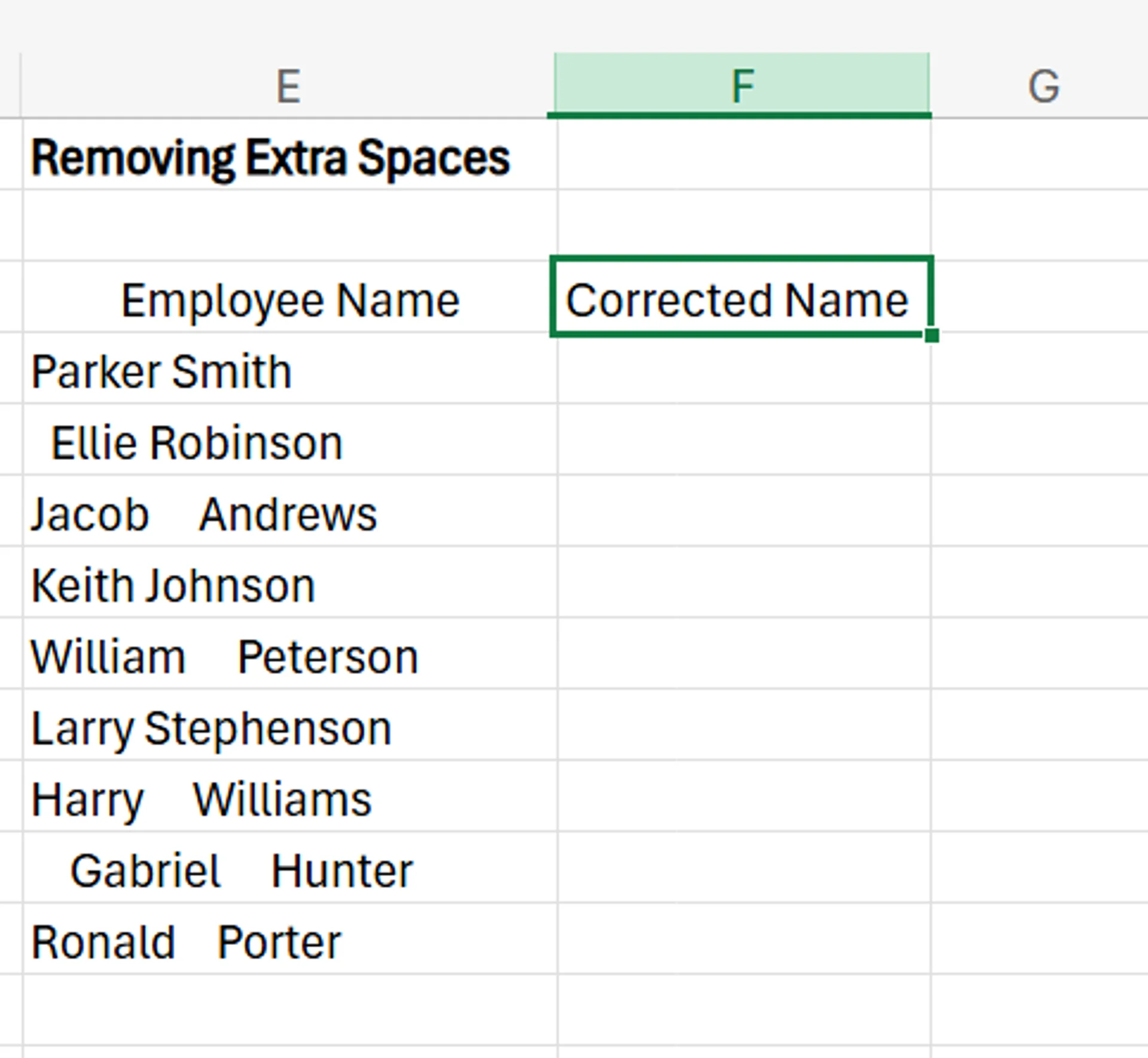 Data Cleaning in Excel