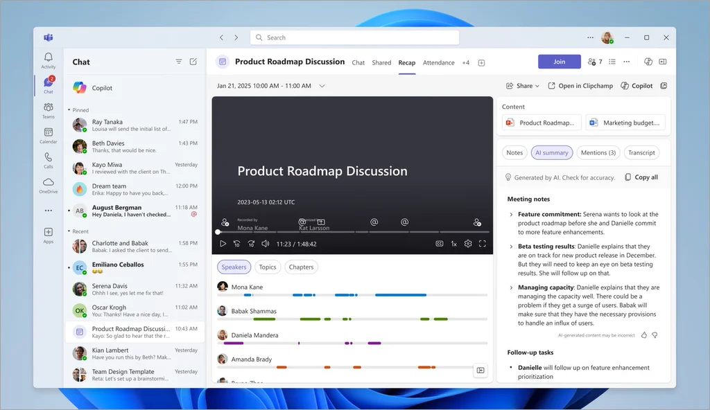 Teams Meeting Summaries Copilot