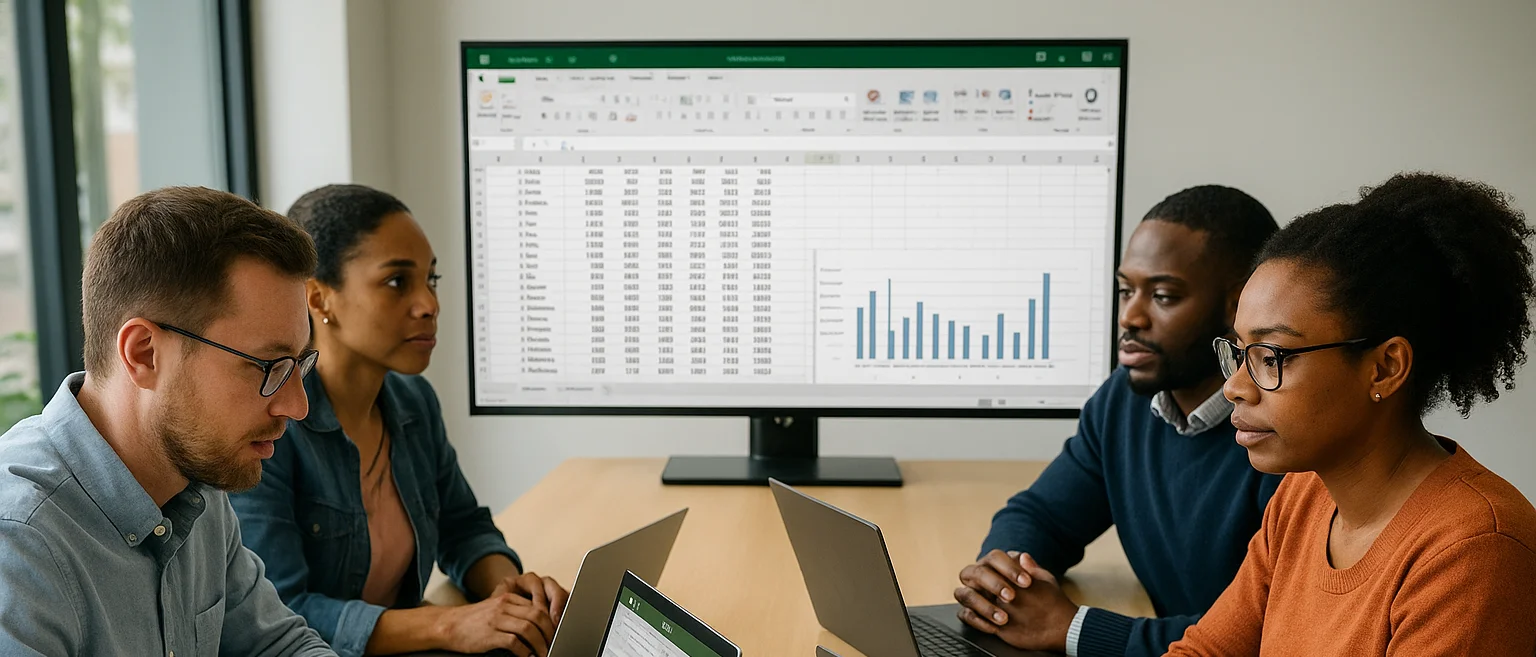 Team working with Age in Excel