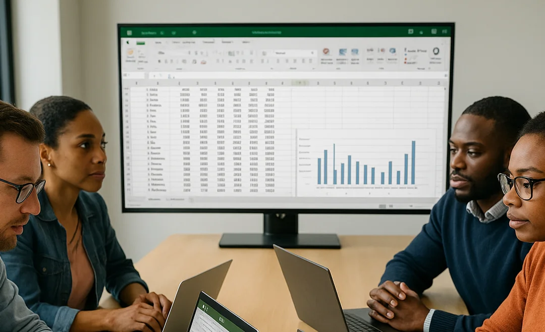 Team working with Age in Excel