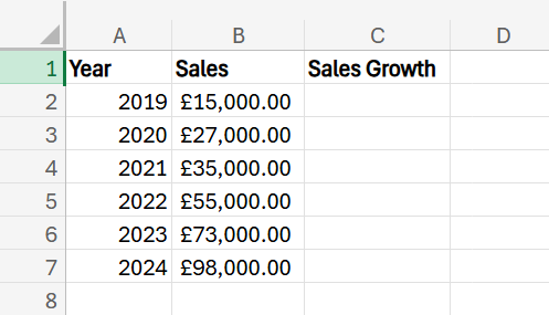 excel formula percent increase