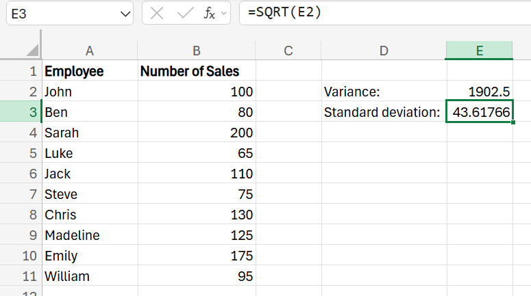 calculating_variance_exel_standard_deviation