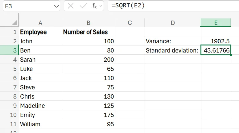 calculating_variance_exel_standard_deviation