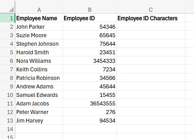 How to Use the Len Command in Excel