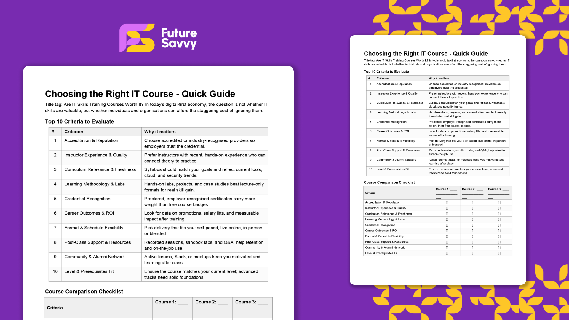 Choosing the Right It Course