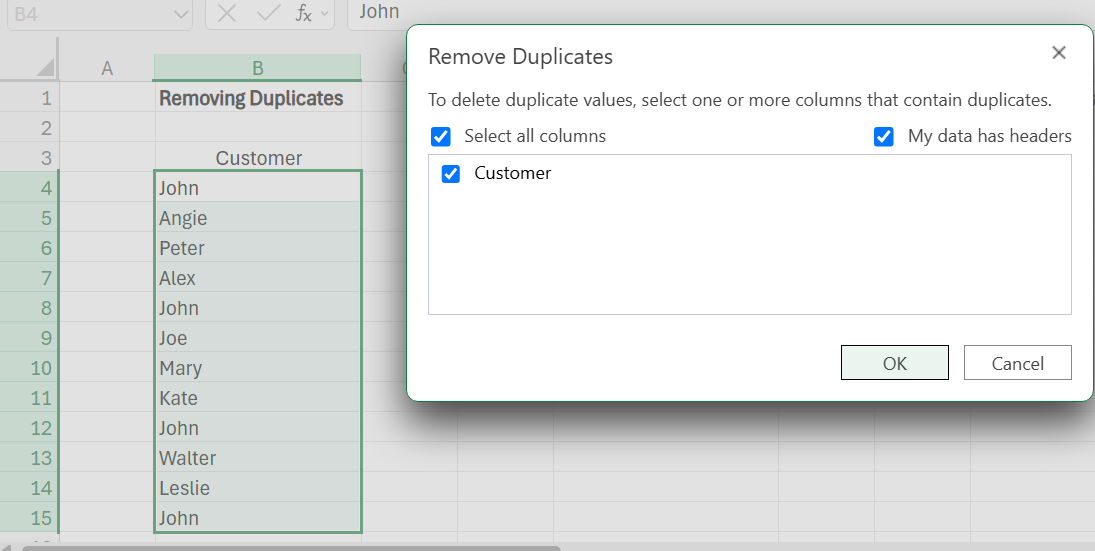 Data Cleaning in Excel