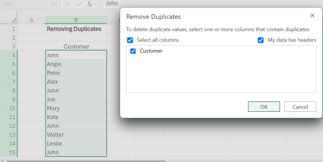 Data Cleaning in Excel