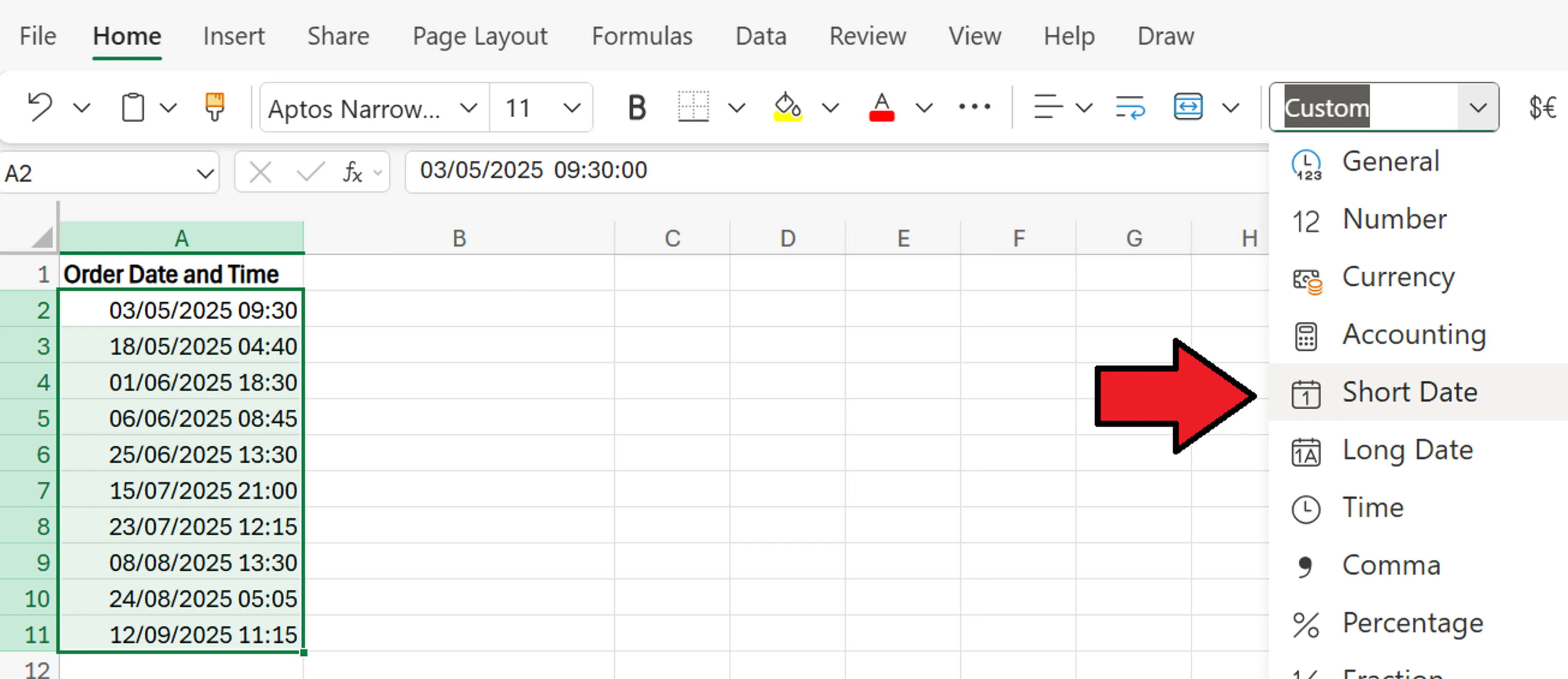 How to Remove Time from Date in Excel