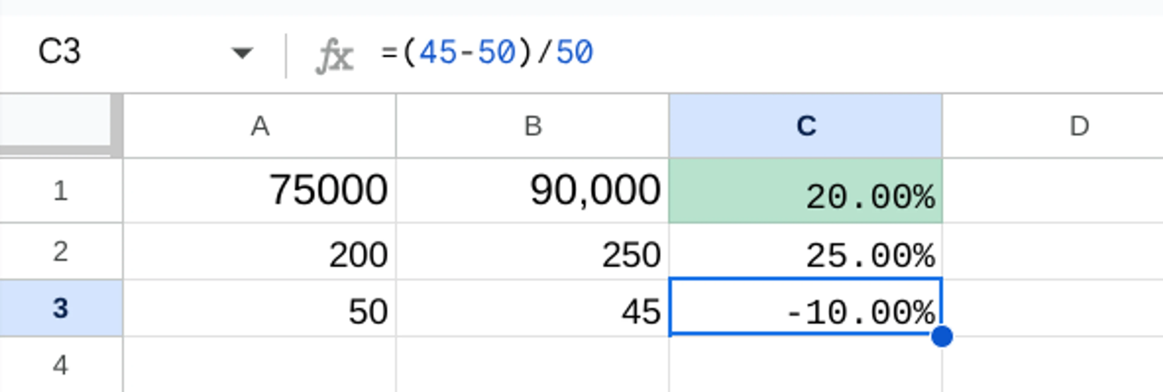 How to Calculate % Change in Excel