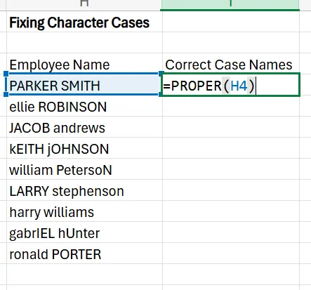 Data Cleaning in Excel