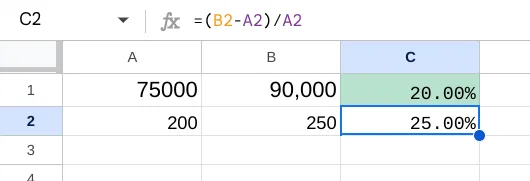 How to Calculate % Change in Excel