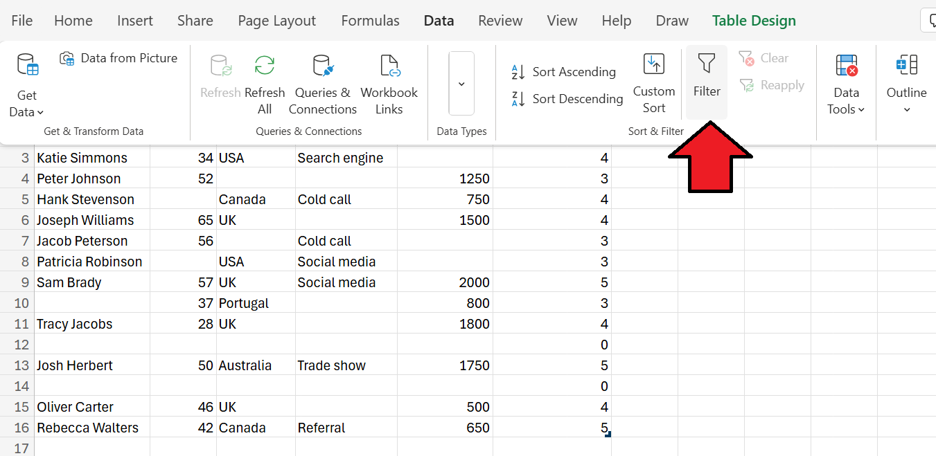 Excel Eliminate Empty Rows