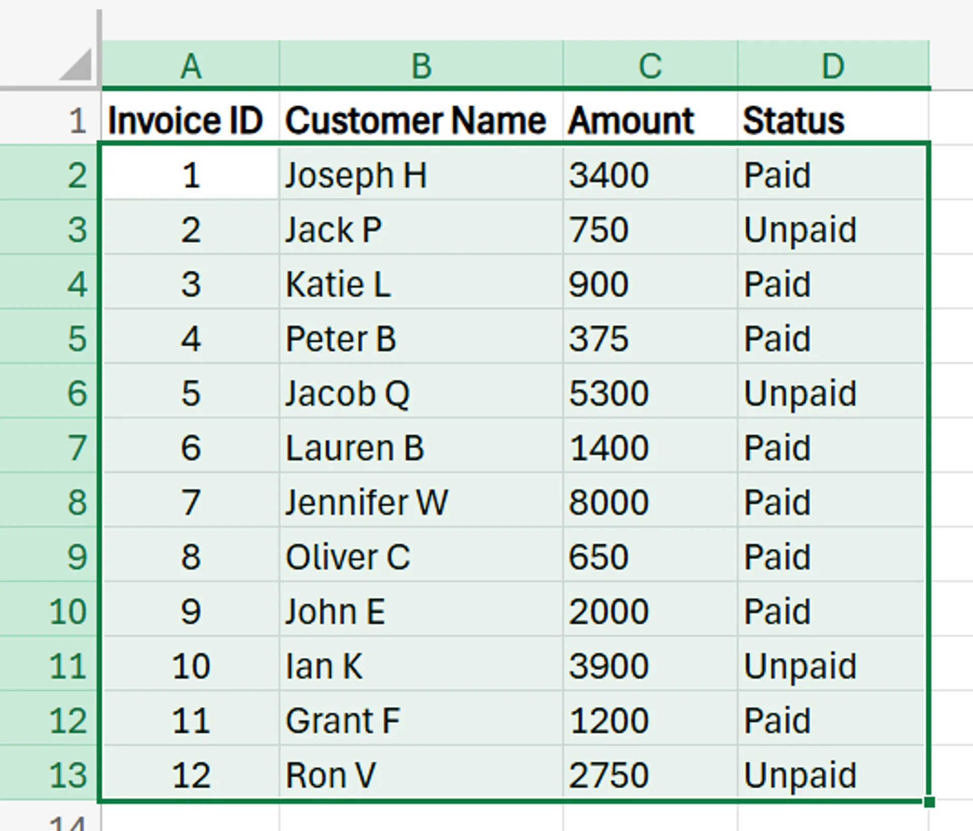 Conditional Formatting Excel